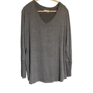 Maurice's 24/7 Gray V Neck Soft Sweater